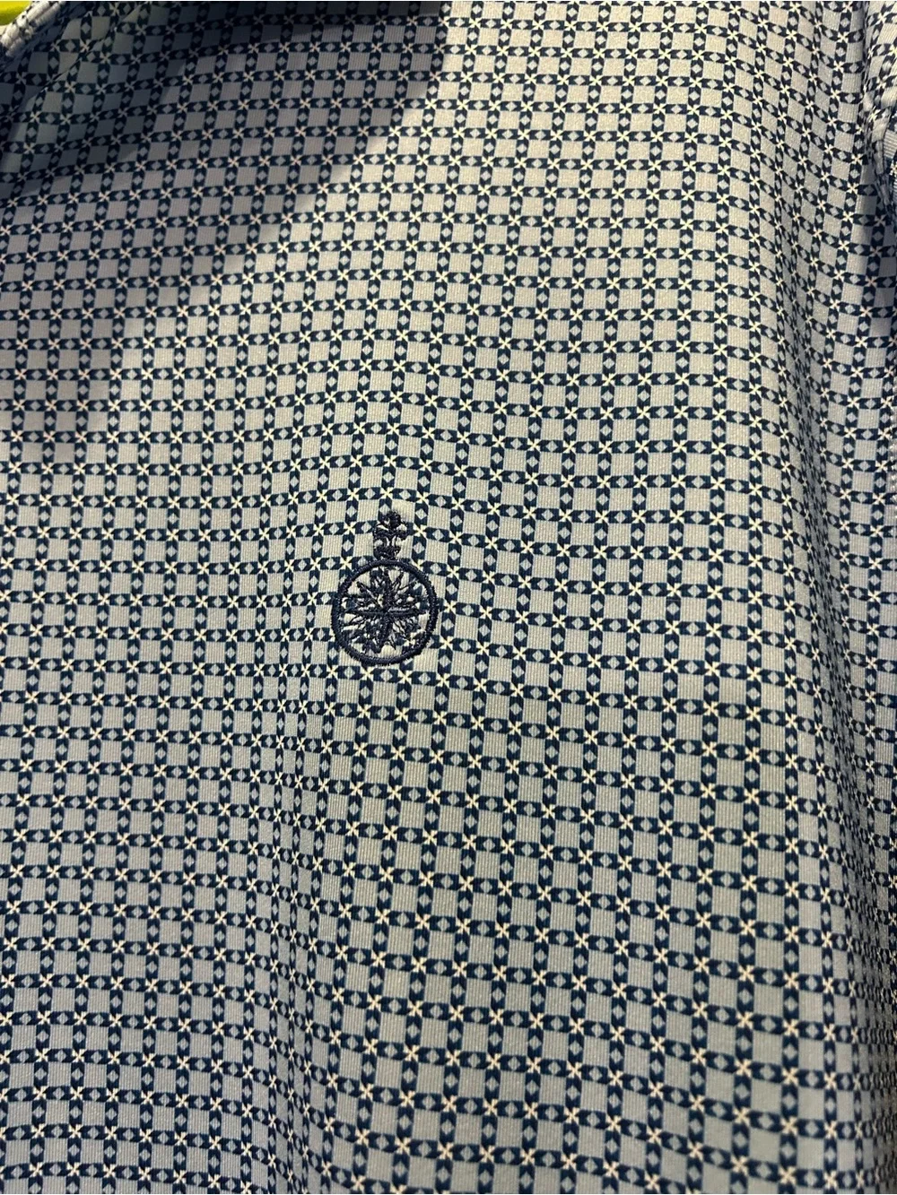 Fairway & Greene Light Blue Geometric Print Polo